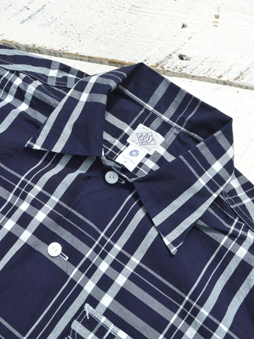 New Basic Shirt S/S (Indigo Check 1)