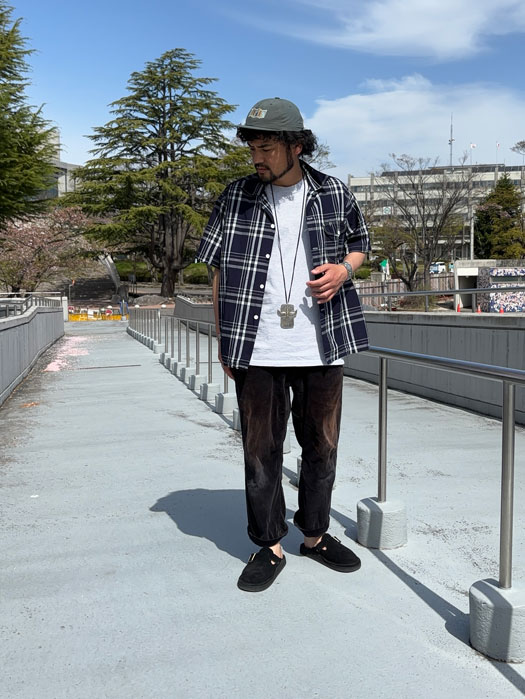 New Basic Shirt S/S (Indigo Check 1)