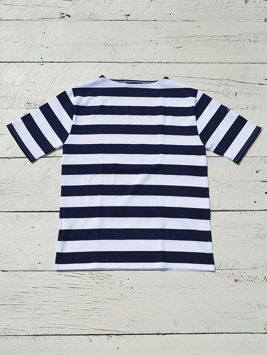 OUESSANT S/S　(WIDE BORDER) (ホワイト×ネイビー)