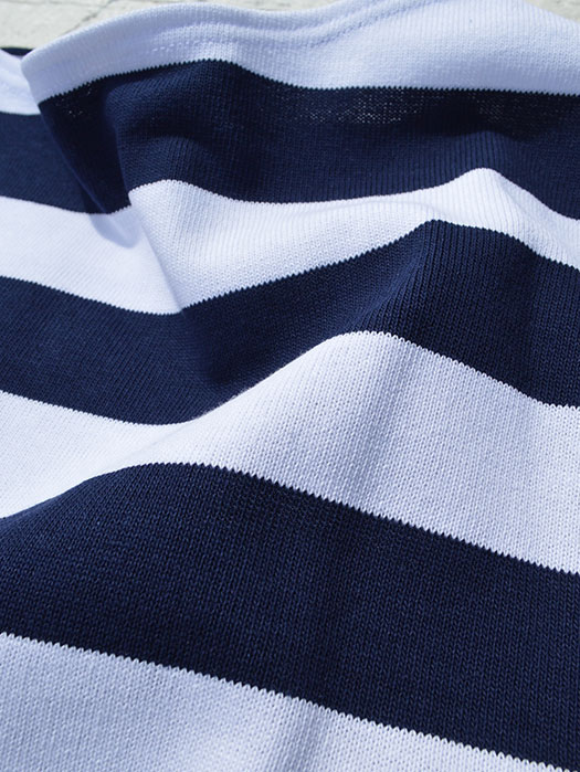 OUESSANT S/S　(WIDE BORDER) (ホワイト×ネイビー)