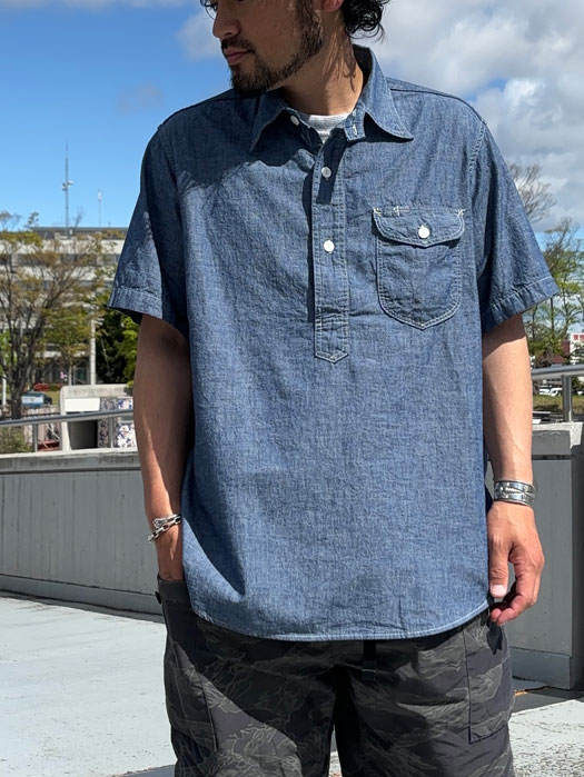 New Basic Pullover Shirt S/S (Classic Chambray)