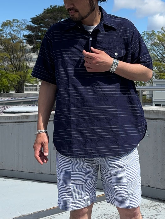 New Basic Pullover Shirt S/S (Horizontal Stripe)