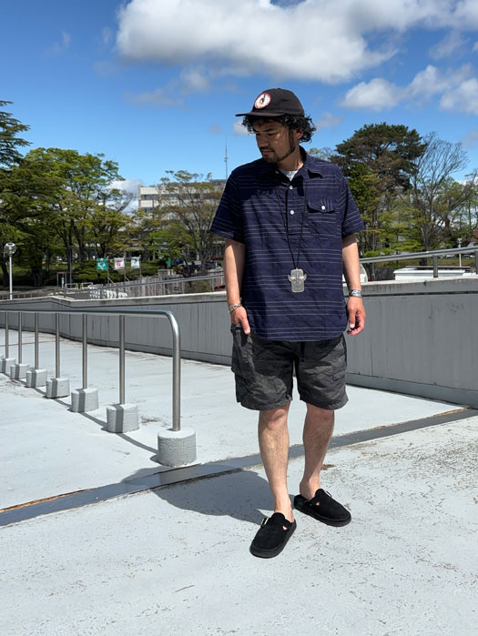 New Basic Pullover Shirt S/S (Horizontal Stripe)