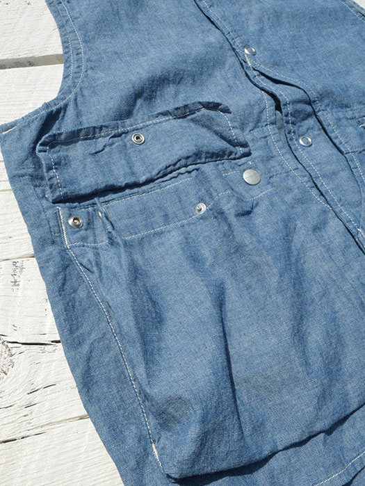 Plant Hunter Vest　(5oz Organic Chambray)