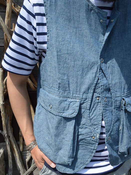 Plant Hunter Vest　(5oz Organic Chambray)