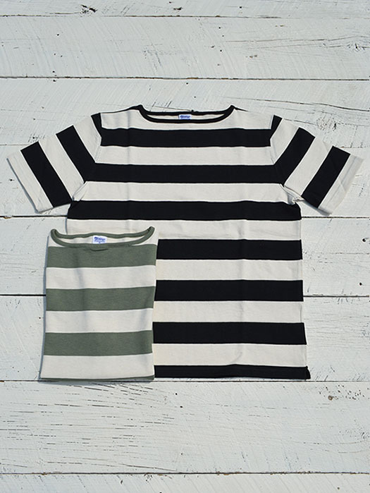 【30% OFF】　【Tieasy Authentic Classic】　HDCS Bortneck S/S Wide Border Basque Shirt