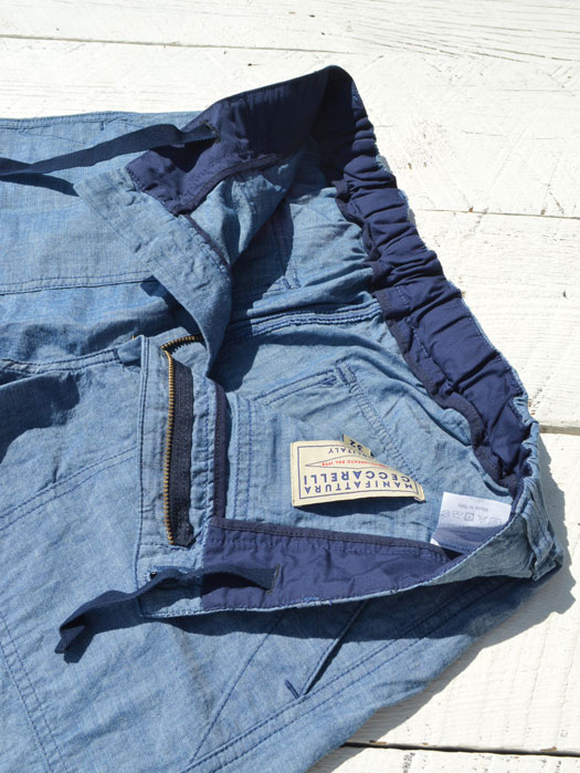 ELASTIC FATIGUE SHORTS (Chambray)