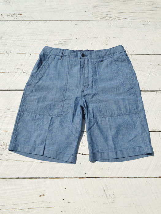 ELASTIC FATIGUE SHORTS (Chambray)　