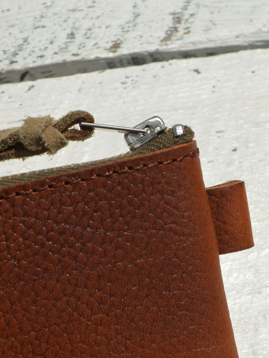 LT-0122 EMBOSSED L ZIPPER SHORT WALLET