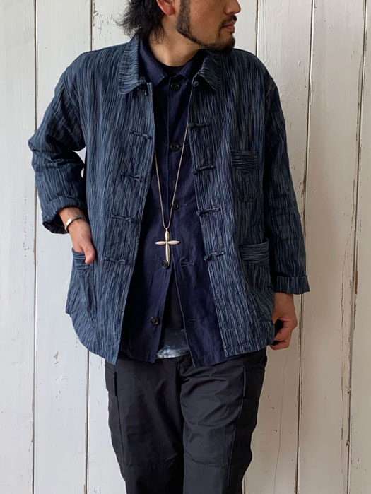 POST Chinois (Indigo Ikat)