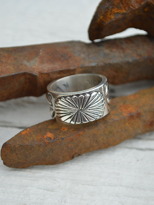 【30% OFF】　【Ray Adakai】　Double Stamp Ring　(M)　