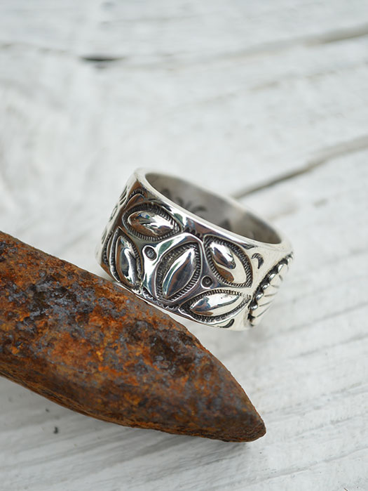 【30% OFF】　【Ray Adakai】　Double Stamp Ring　(M)