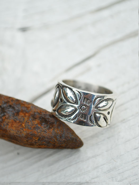 【30% OFF】　【Ray Adakai】　Double Stamp Ring　(M)