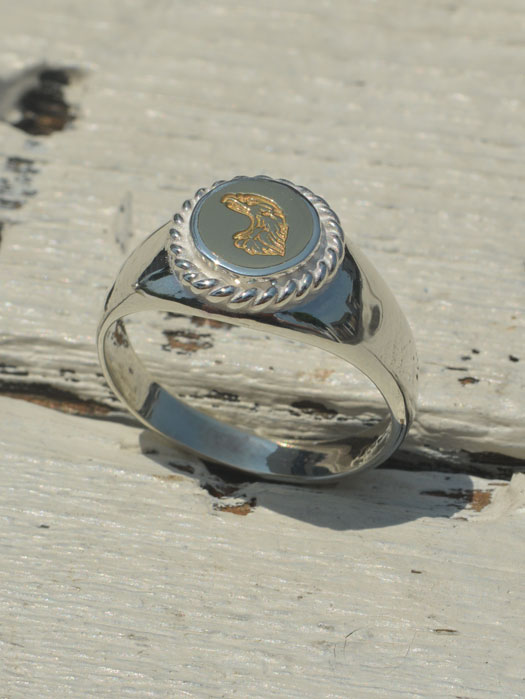 EFRG-0036 EAGLE HEAD STAMPED RING No.36