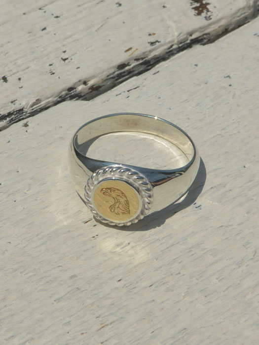 EFRG-0036 EAGLE HEAD STAMPED RING No.36