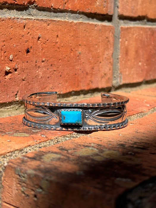 BR-0196 BENTED EDGE BRACELET (TURQUOISE)　