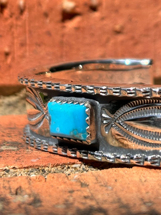 BR-0196 BENTED EDGE BRACELET (TURQUOISE)