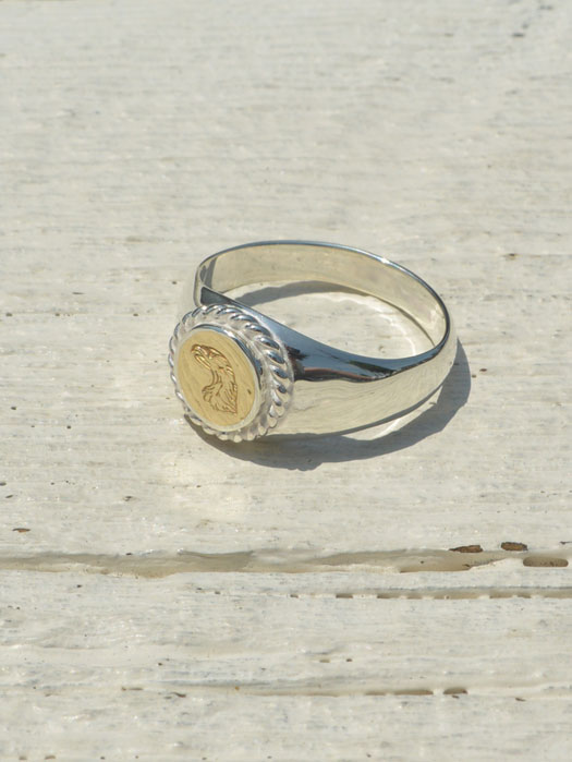 EFRG-0036 EAGLE HEAD STAMPED RING No.36　