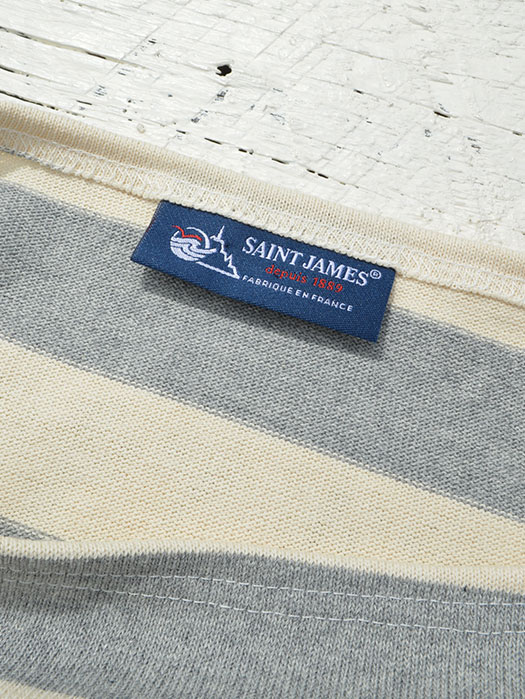 OUESSANT　(WIDE BORDER)　(ナチュラル×杢グレー)