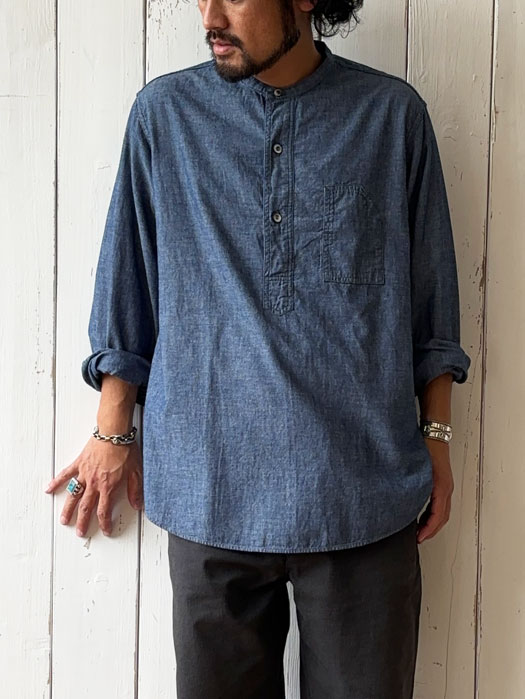 Band Collar Shirt (Classic Chambray)