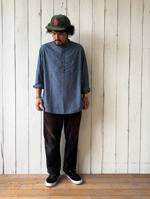 Band Collar Shirt (Classic Chambray)