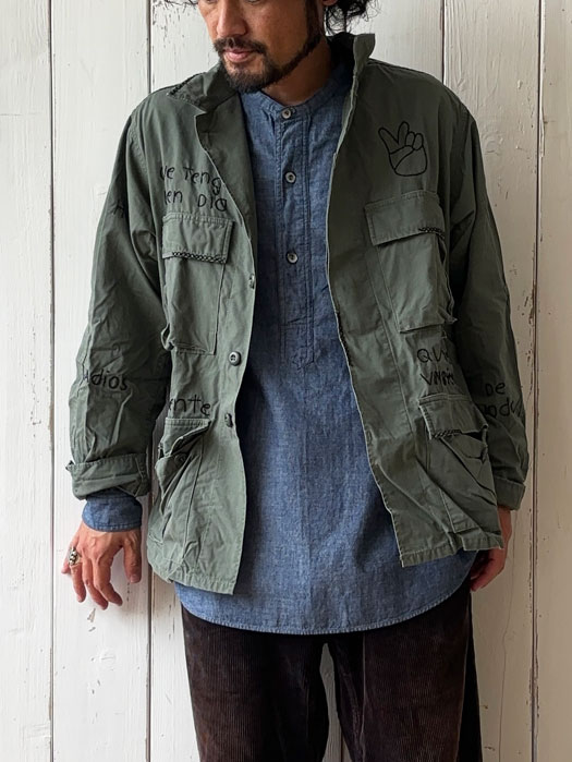 Band Collar Shirt (Classic Chambray)