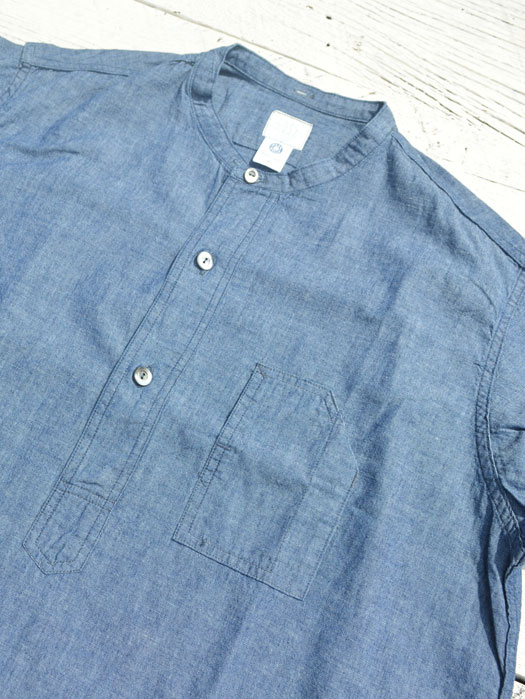 Band Collar Shirt (Classic Chambray)