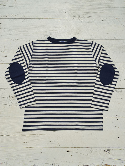 【30% OFF】　【Tieasy Authentic Classic】　Border Basque Shirt Elbow Patch