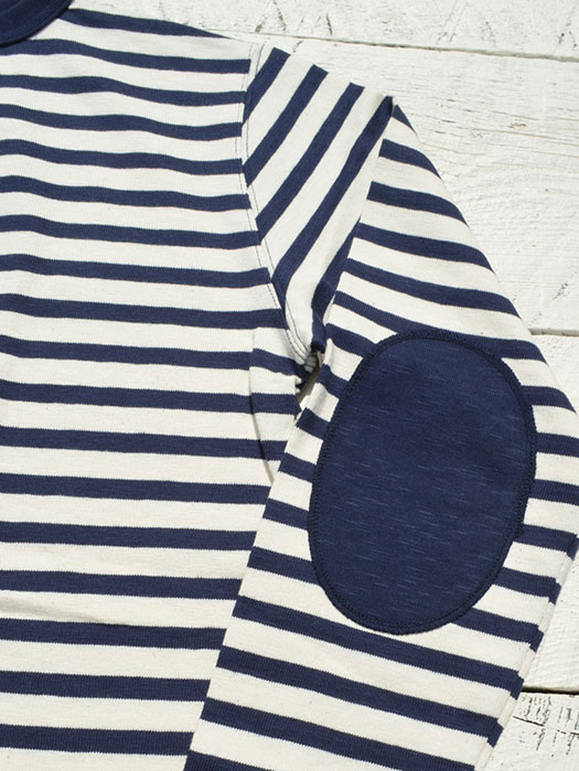 【30% OFF】　【Tieasy Authentic Classic】　Border Basque Shirt Elbow Patch