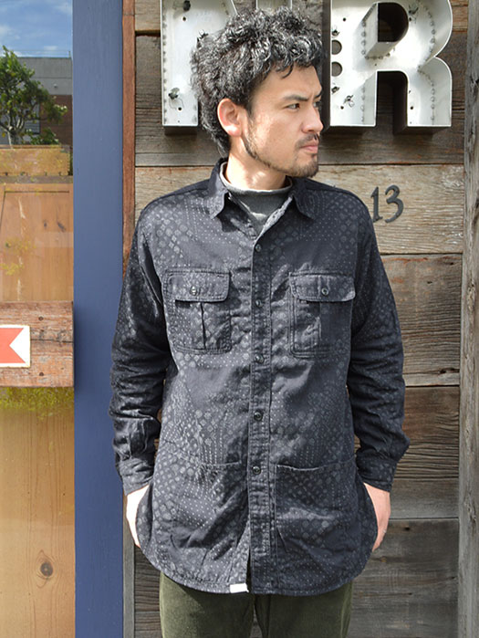 Botanical Scout Apron Shirt (Cotton Jacquard)　