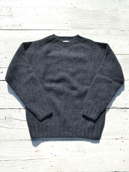 Crew Neck Saddle Shetland (Heavy Weight)　