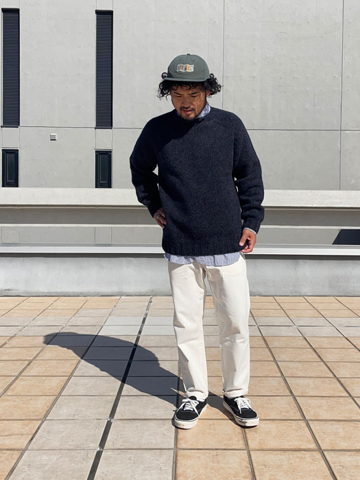 Crew Neck Saddle Shetland (Heavy Weight)