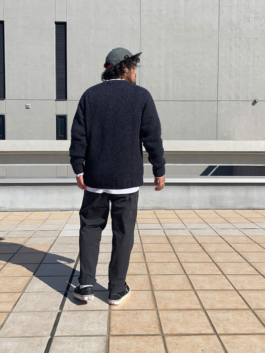 Crew Neck Saddle Shetland (Heavy Weight)