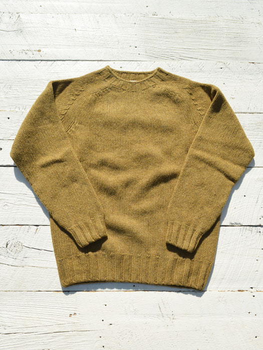 Crew Neck Saddle Shetland (Heavy Weight)