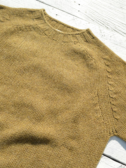 Crew Neck Saddle Shetland (Heavy Weight)