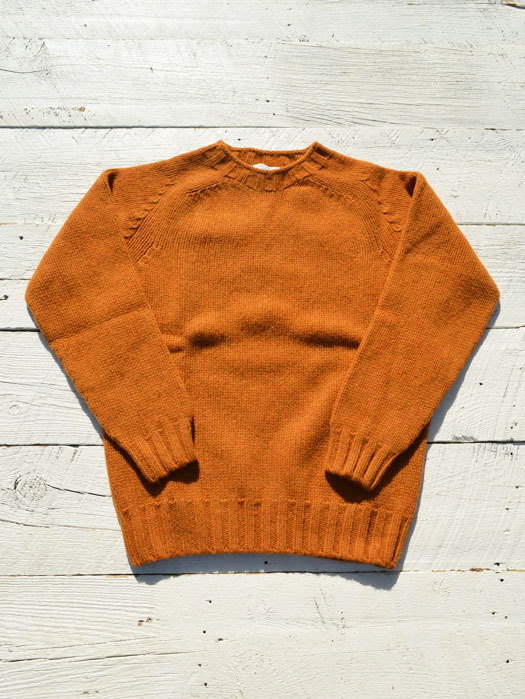 Crew Neck Saddle Shetland (Heavy Weight)　