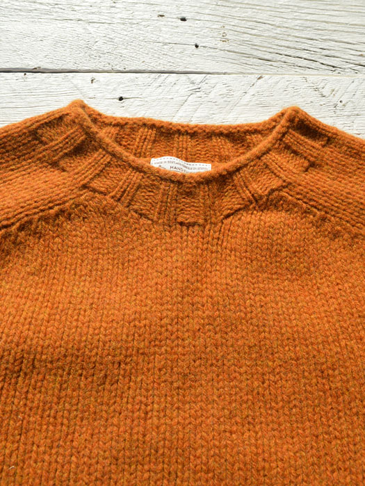 Crew Neck Saddle Shetland (Heavy Weight)