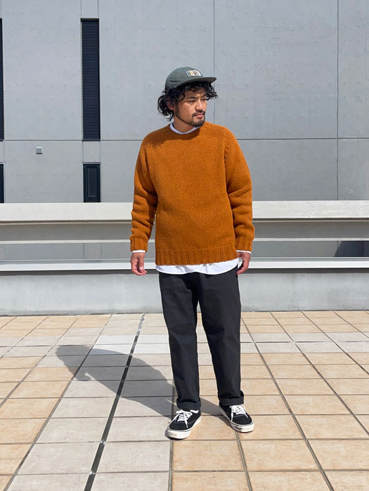 Crew Neck Saddle Shetland (Heavy Weight)