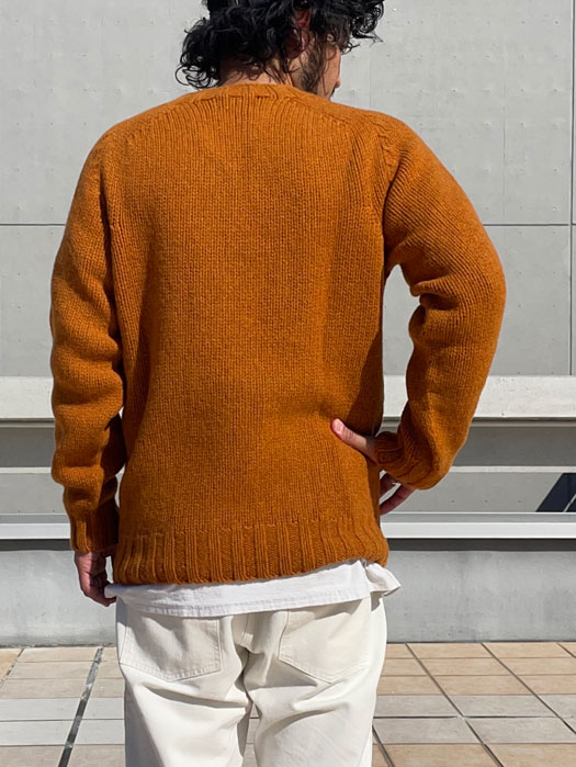 Crew Neck Saddle Shetland (Heavy Weight)
