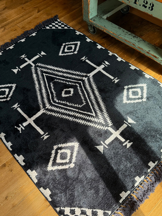 Knitting Large Mat with Fringe