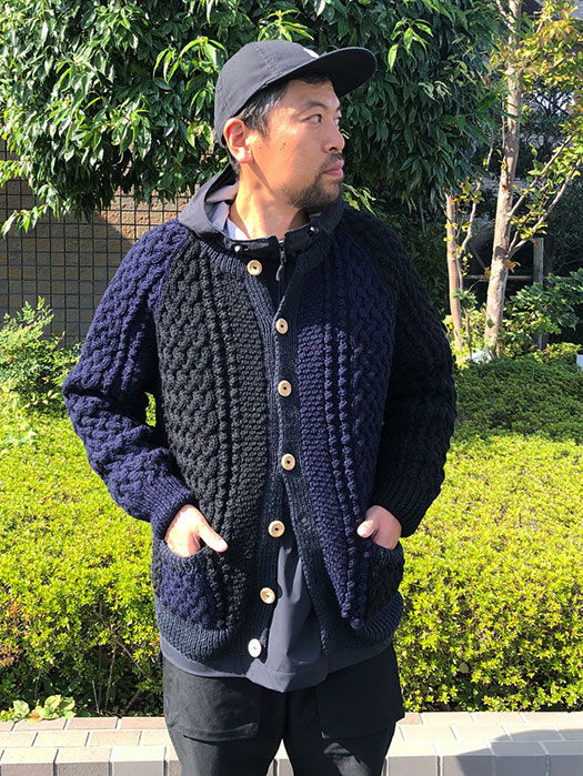 NR別注 4A Golfer Cardigan (Crazy Pattern) (Size 38.40.42.44)