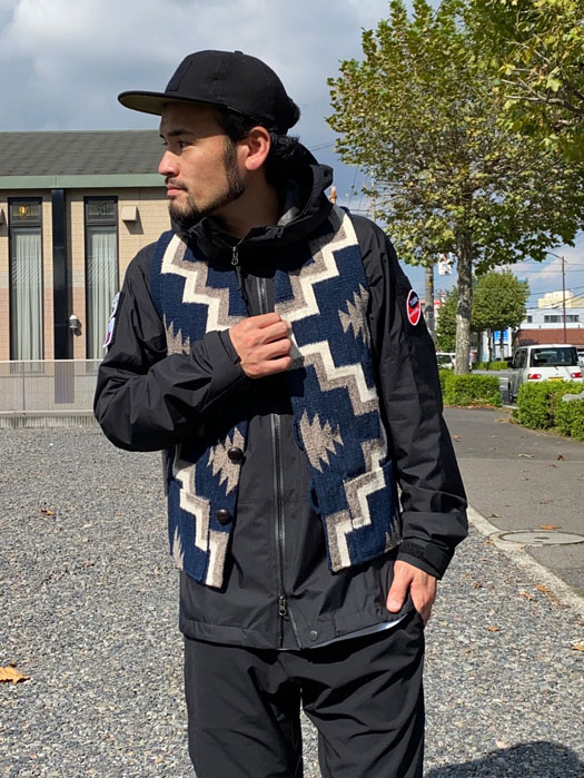 【OAXACA】　RUG VEST “DOUBLE CROSS”