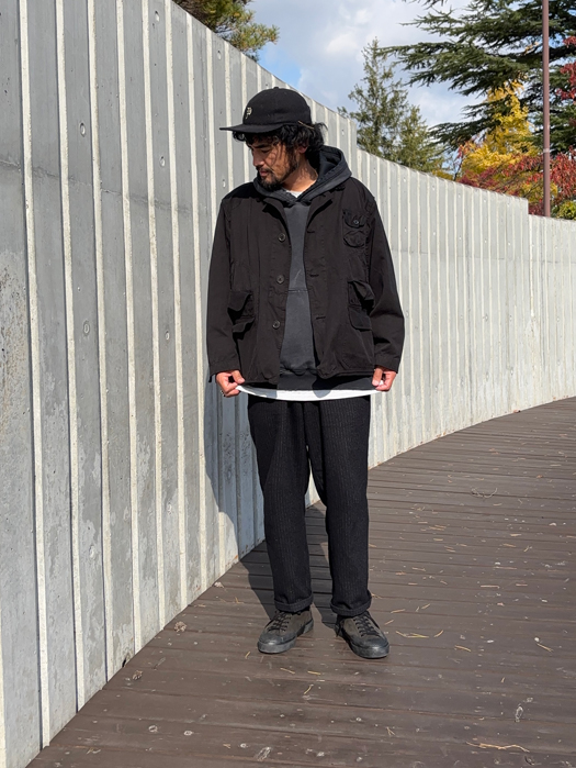 【Behind The River】 B.B.V Hunting Jacket (Black Dye) “L-XL”