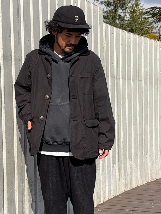 【Behind The River】 B.B.V Hunting Jacket (Black Dye) “L-XL”　