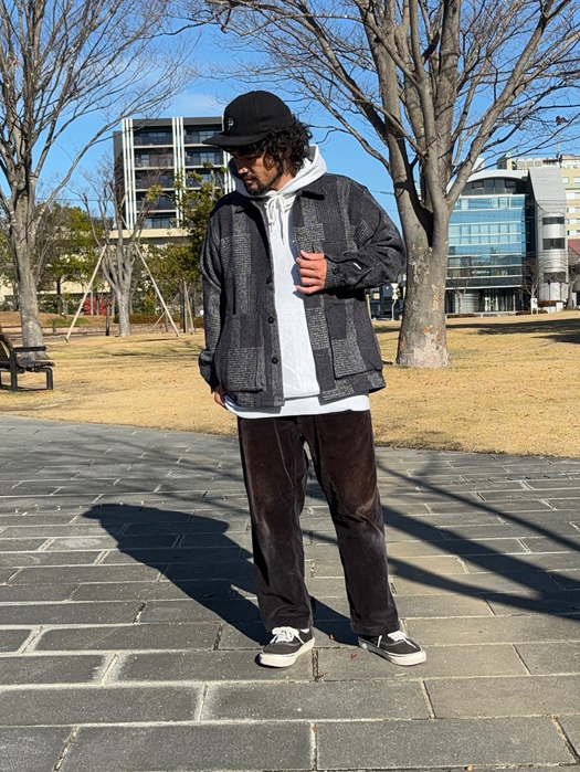 Digs Crew Half  (Cotton Tweed Patch Check)