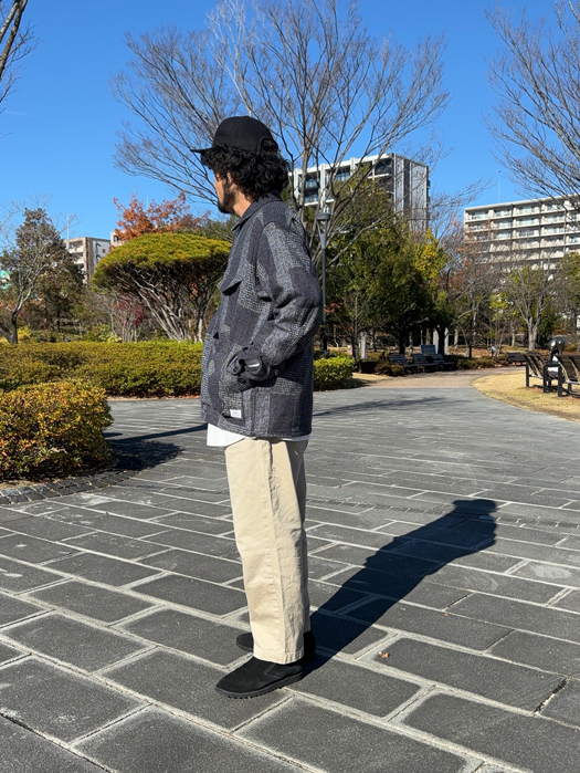 Digs Crew Half  (Cotton Tweed Patch Check)