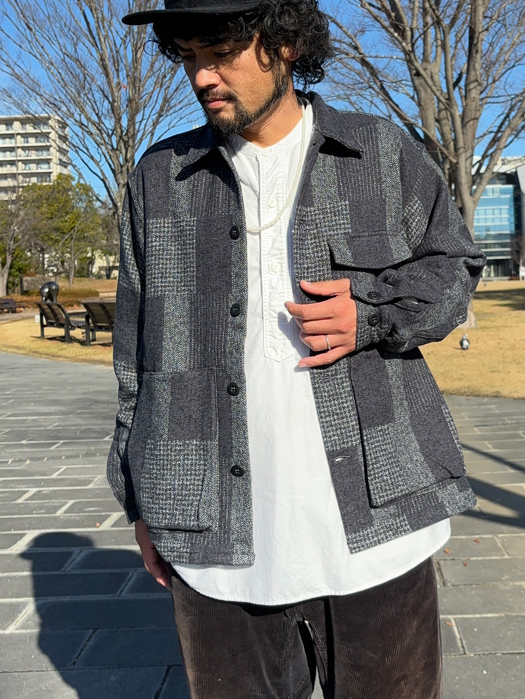 Digs Crew Half  (Cotton Tweed Patch Check)