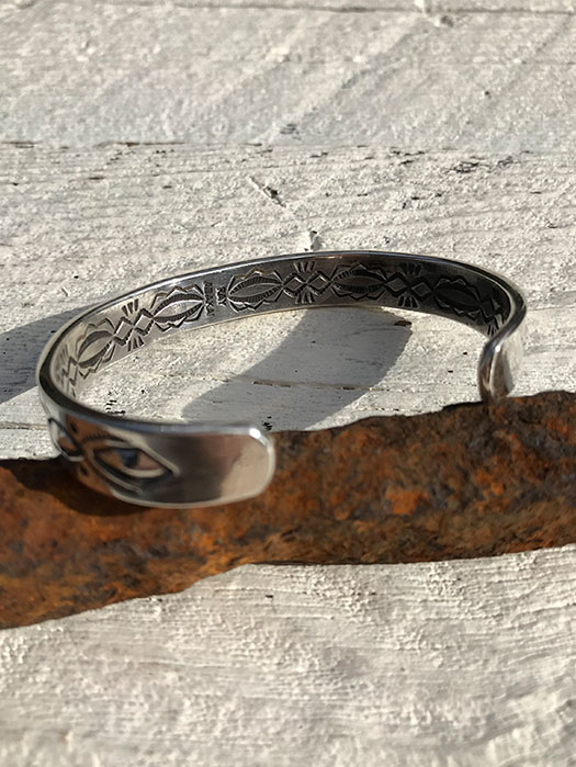 【Ray Adakai】　Double Stamp Bracelet　(Narrow)