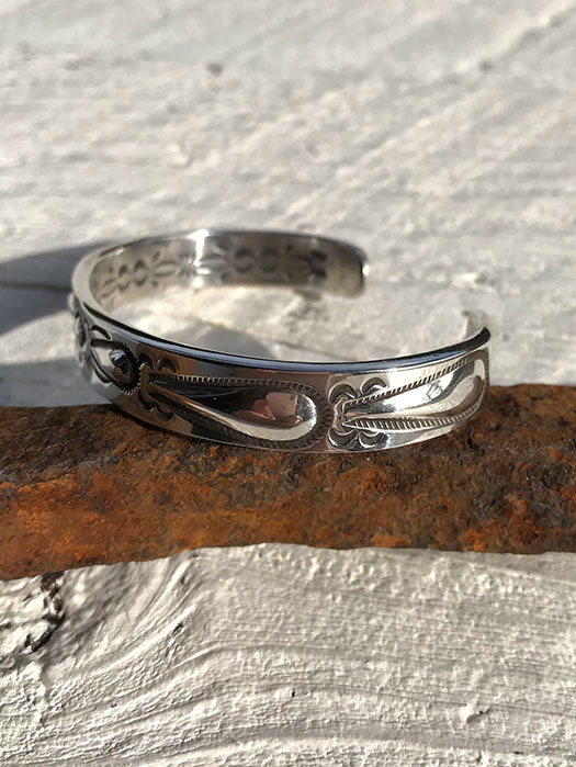 【Ray Adakai】　Double Stamp Bracelet　(Narrow)