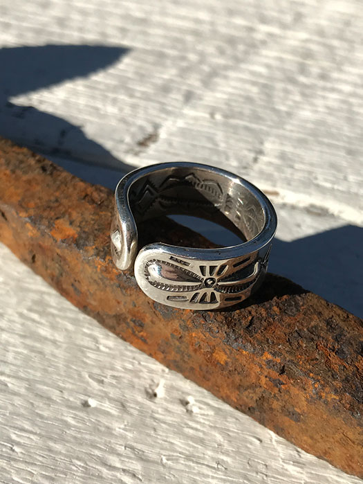 【Ray Adakai】　Double Stamp Ring　Open End